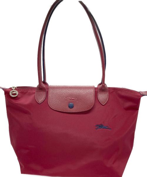 LONGCHAMP（ロンシャン）LONGCHAMP (ロンシャン) ル プリアージュキューブ/トートバッグ レッドの古着・服飾アイテム