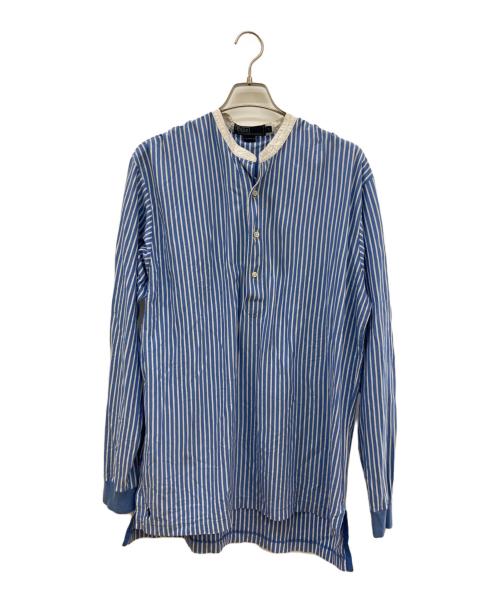 POLO RALPH LAUREN（ポロ・ラルフローレン）POLO RALPH LAUREN (ポロ・ラルフローレン) 裾ポニーグランパシャツ スカイブルー サイズ:XLの古着・服飾アイテム