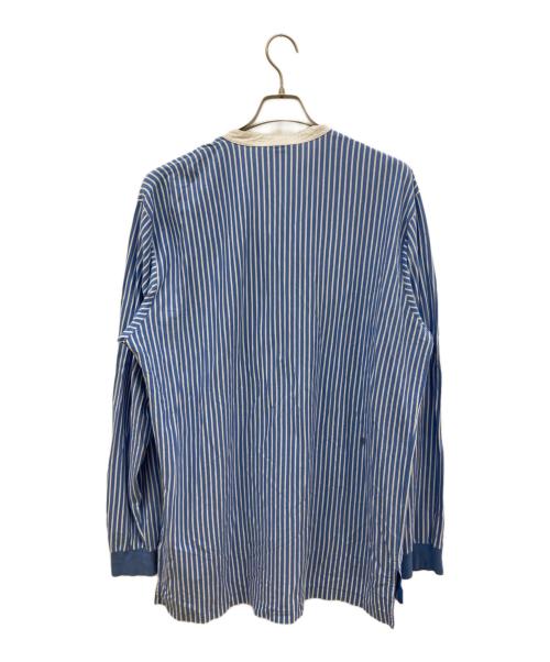 POLO RALPH LAUREN（ポロ・ラルフローレン）POLO RALPH LAUREN (ポロ・ラルフローレン) 裾ポニーグランパシャツ スカイブルー サイズ:XLの古着・服飾アイテム