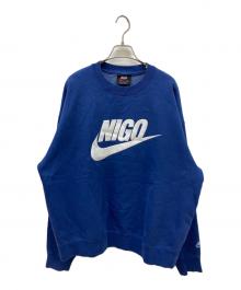 NIKE×NIGO（ナイキ×二ゴー）の古着「NRG Crew Fleece/フロッキーロゴスウェット」｜ブルー