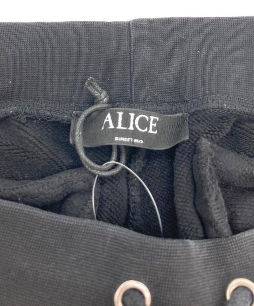 ALICE Hollywood（アリス ハリウッド）ALICE HOLLYWOOD (アリス ハリウッド) スウェットワイドパンツ ブラック サイズ:Ⅿの古着・服飾アイテム