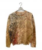 stussyステューシー）の古着「wings print sweater/総柄ニット」｜オレンジ