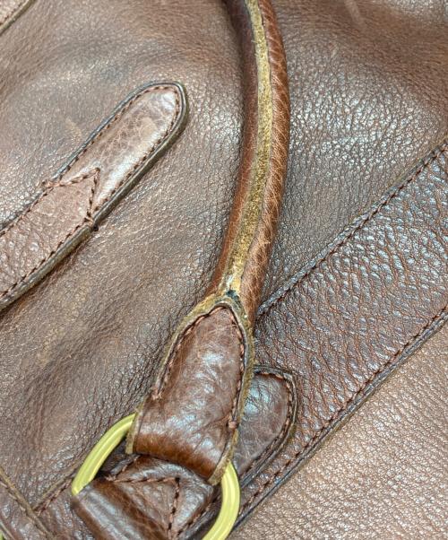 POLO RALPH LAUREN（ポロ・ラルフローレン）POLO RALPH LAUREN (ポロ・ラルフローレン) ヘリテージレザートートバッグ ブラウンの古着・服飾アイテム
