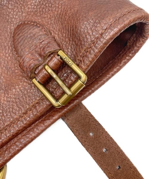 POLO RALPH LAUREN（ポロ・ラルフローレン）POLO RALPH LAUREN (ポロ・ラルフローレン) ヘリテージレザートートバッグ ブラウンの古着・服飾アイテム