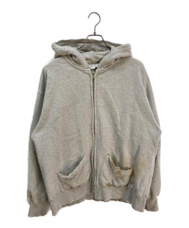 ANCELLM アンセルム パーカー 2(M位) ライトグレー 【古着】【中古】 中古・古着通販】ANCELLM (アンセルム) ZIP UP HOODIE/ダメージ加工