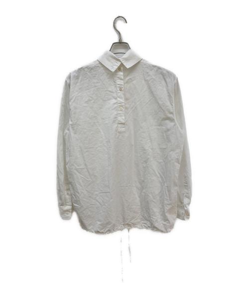 DRIES VAN NOTEN（ドリスヴァンノッテン）DRIES VAN NOTEN (ドリスヴァンノッテン) 裾ギャザーPOシャツ ホワイト サイズ:Lの古着・服飾アイテム