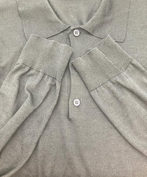 PRADA（プラダ）PRADA (プラダ) シルクコットンニットポロシャツ ネイビー サイズ:52の古着・服飾アイテム