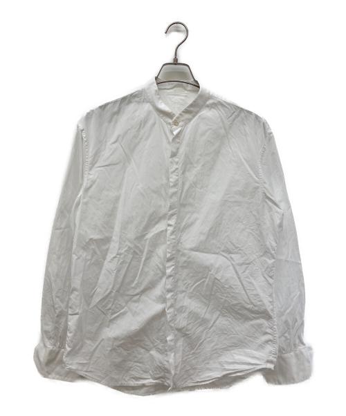 BOURRIENNE（ブリエンヌ）BOURRIENNE (ブリエンヌ) バンドカラーシャツ ホワイト サイズ:Lの古着・服飾アイテム