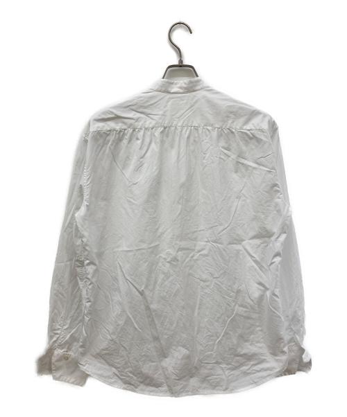 BOURRIENNE（ブリエンヌ）BOURRIENNE (ブリエンヌ) バンドカラーシャツ ホワイト サイズ:Lの古着・服飾アイテム