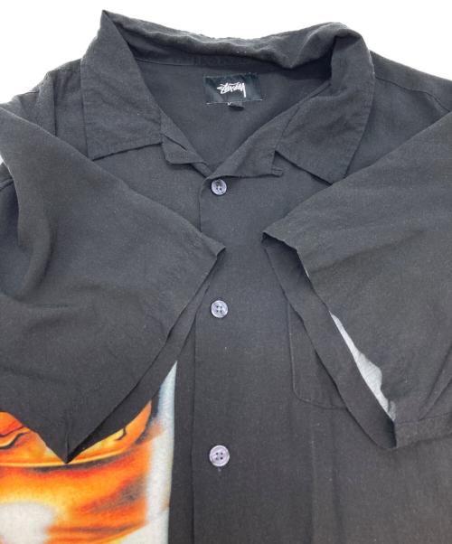 stussy（ステューシー）stussy (ステューシー) カクテル柄オープンカラーシャツ ブラック サイズ:Lの古着・服飾アイテム