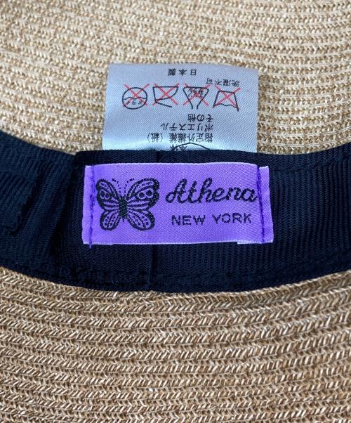 Athena NEW YORK（アシーナニューヨーク）Athena New York (アシーナニューヨーク) ペーパーハット ベージュの古着・服飾アイテム
