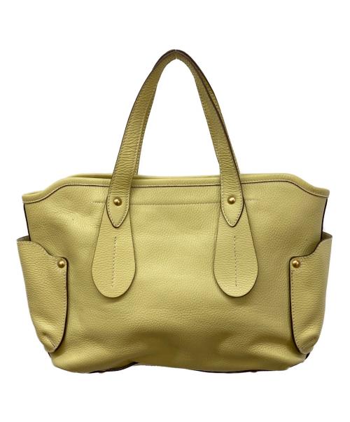 Salvatore Ferragamo（サルヴァトーレ フェラガモ）Salvatore Ferragamo (サルヴァトーレ フェラガモ) レザートートバッグ イエローの古着・服飾アイテム