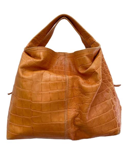 FURLA（フルラ）FURLA (フルラ) クロコ調ハンドバッグ オレンジの古着・服飾アイテム