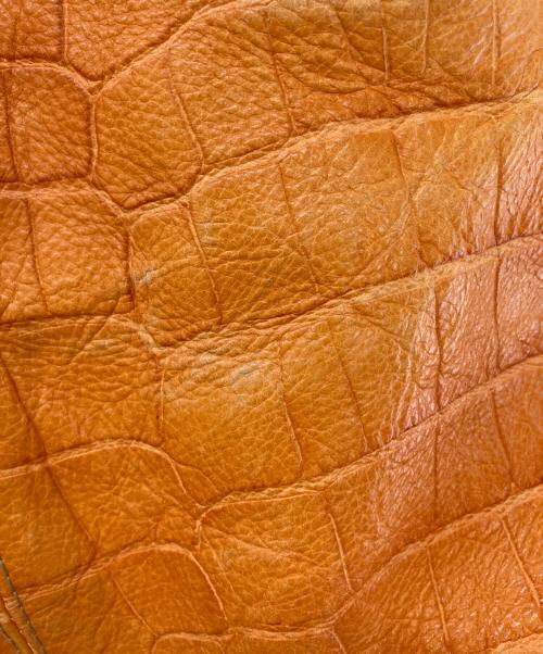 FURLA（フルラ）FURLA (フルラ) クロコ調ハンドバッグ オレンジの古着・服飾アイテム