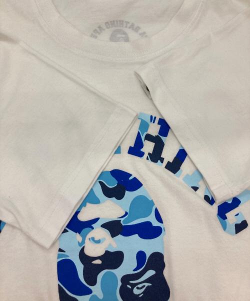 A BATHING APE（アベイシングエイプ）A BATHING APE (アベイシングエイプ) プリントTシャツ ホワイト サイズ:Lの古着・服飾アイテム
