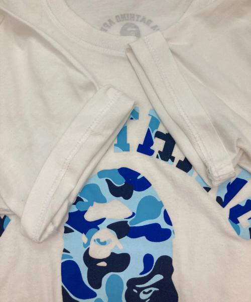 A BATHING APE（アベイシングエイプ）A BATHING APE (アベイシングエイプ) プリントTシャツ ホワイト サイズ:Lの古着・服飾アイテム