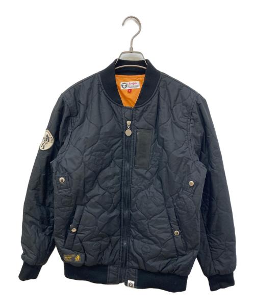 Aape BY A BATHING APE（エーエイプ バイ アベイシングエイプ）Aape BY A BATHING APE (エーエイプ バイ アベイシングエイプ) MA-1ジャケット ブラック サイズ:Mの古着・服飾アイテム
