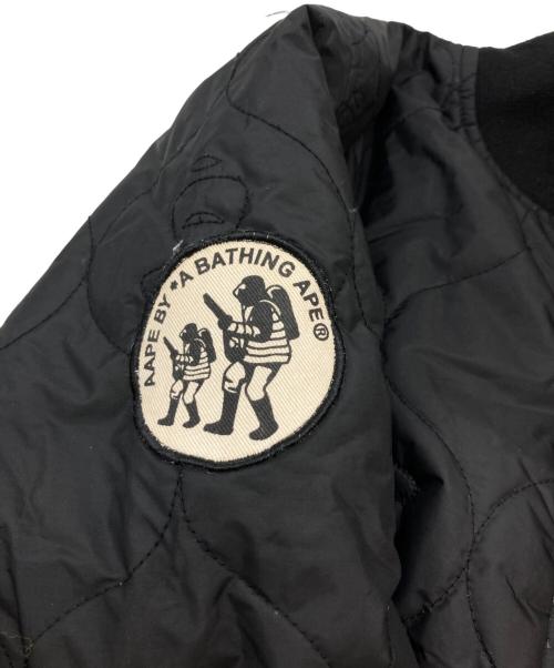Aape BY A BATHING APE（エーエイプ バイ アベイシングエイプ）Aape BY A BATHING APE (エーエイプ バイ アベイシングエイプ) MA-1ジャケット ブラック サイズ:Mの古着・服飾アイテム