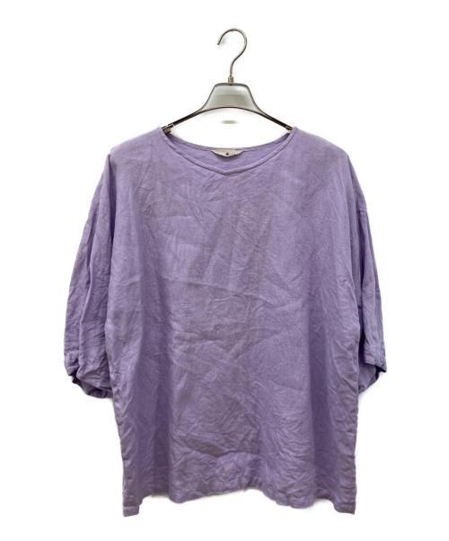 wafu（ワフー）wafu (ワフー) リネンカットソー パープル サイズ:表記無しの古着・服飾アイテム