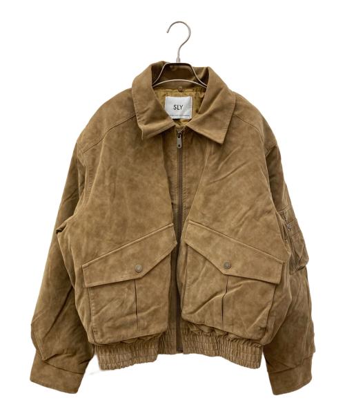 SLY（スライ）SLY (スライ) WASHED PUFFER ブルゾン ブラウン サイズ:Freeの古着・服飾アイテム