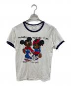 USEDユーズド）の古着「リンガーTシャツ」｜ホワイト