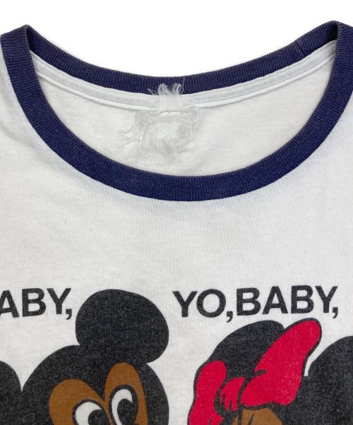 USED（ユーズド）USED (ユーズド) リンガーTシャツ ホワイト サイズ:表記なしの古着・服飾アイテム