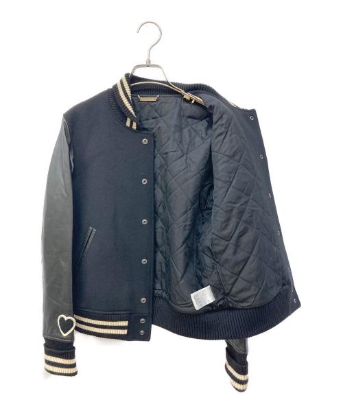 beautiful people（ビューティフルピープル）beautiful people (ビューティフルピープル) 袖レザースタジャン ブラック サイズ:160の古着・服飾アイテム