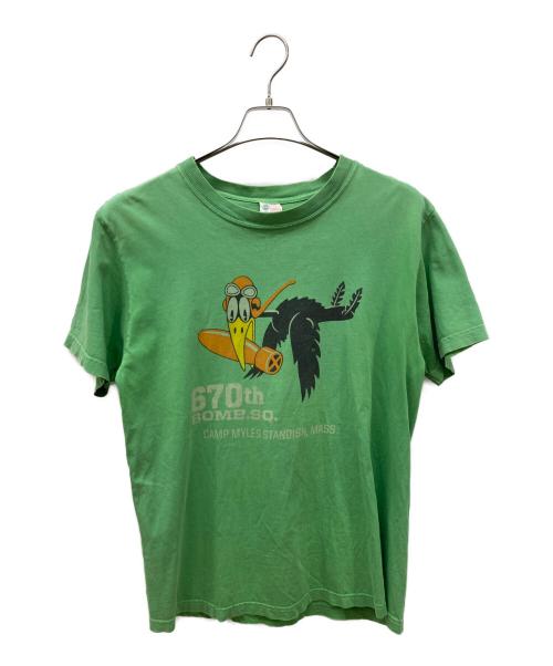 BUZZ RICKSON'S（バズリクソンズ）BUZZ RICKSON'S (バズリクソンズ) プリントTシャツ グリーン サイズ:Ⅿの古着・服飾アイテム