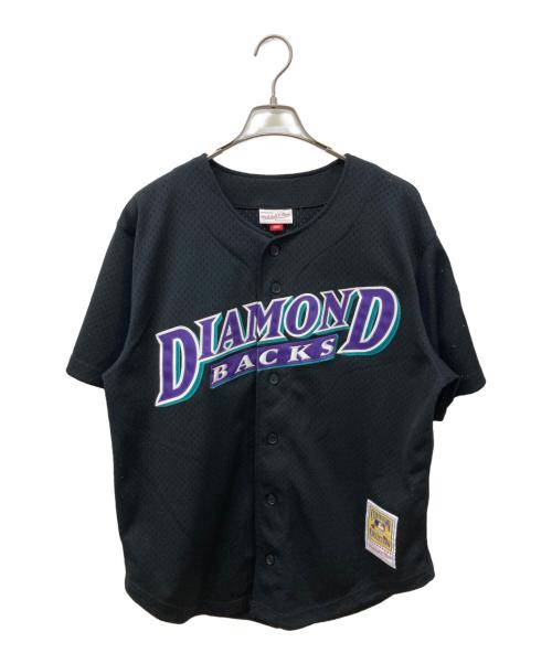 MITCHELL & NESS（ミッチェルアンドネス）MITCHELL & NESS (ミッチェルアンドネス) ベースボールシャツ ブラック サイズ:44の古着・服飾アイテム