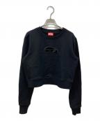 DIESELディーゼル）の古着「クロップドスウェット」｜ブラック