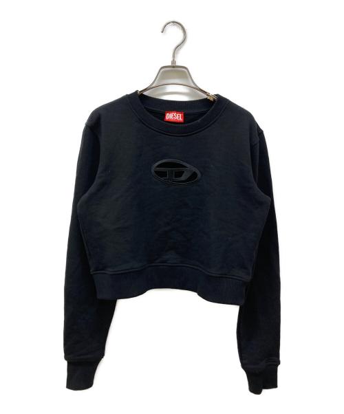 DIESEL（ディーゼル）DIESEL (ディーゼル) クロップドスウェット ブラック サイズ:Ⅼの古着・服飾アイテム