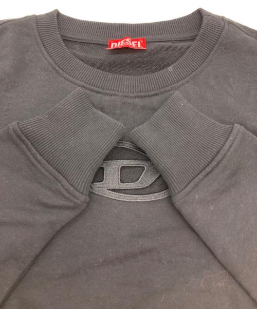 DIESEL（ディーゼル）DIESEL (ディーゼル) クロップドスウェット ブラック サイズ:Ⅼの古着・服飾アイテム