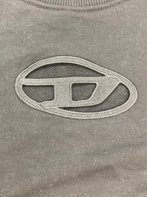 DIESEL（ディーゼル）DIESEL (ディーゼル) クロップドスウェット ブラック サイズ:Ⅼの古着・服飾アイテム