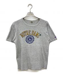 Champion（チャンピオン）の古着「2段プリントTシャツ」｜グレー