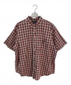 RALPH LAURENラルフローレン）の古着「ハーフスリーブチェックシャツ」｜レッド