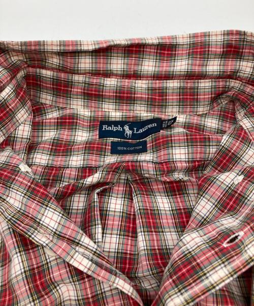 RALPH LAUREN（ラルフローレン）RALPH LAUREN (ラルフローレン) ハーフスリーブチェックシャツ レッド サイズ:2X BIGの古着・服飾アイテム