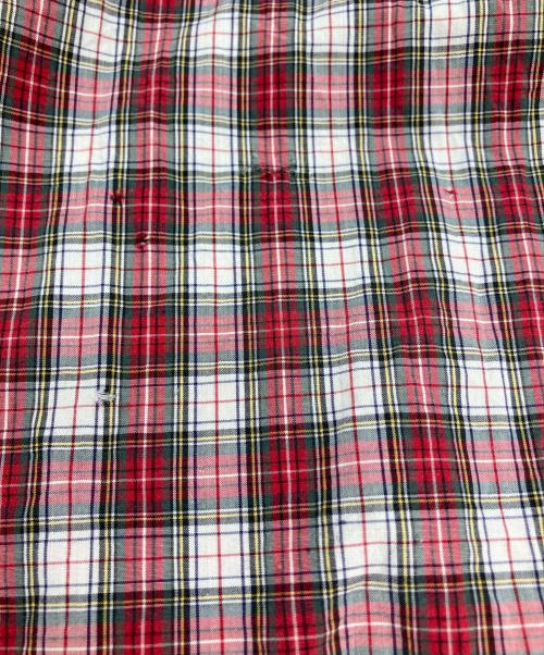 RALPH LAUREN（ラルフローレン）RALPH LAUREN (ラルフローレン) ハーフスリーブチェックシャツ レッド サイズ:2X BIGの古着・服飾アイテム