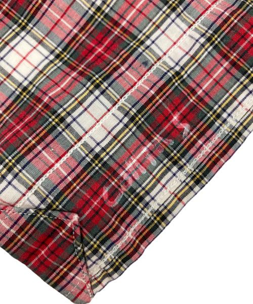 RALPH LAUREN（ラルフローレン）RALPH LAUREN (ラルフローレン) ハーフスリーブチェックシャツ レッド サイズ:2X BIGの古着・服飾アイテム