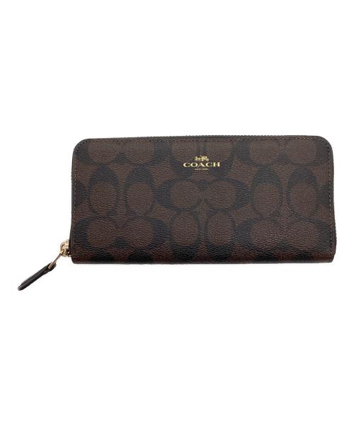 COACH（コーチ）COACH (コーチ) 長財布 ブラウン×ブラック サイズ:-の古着・服飾アイテム