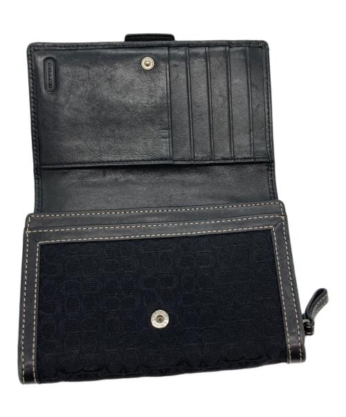 COACH（コーチ）COACH (コーチ) ソーホー/シグネチャー2つ折り財布 ブラックの古着・服飾アイテム