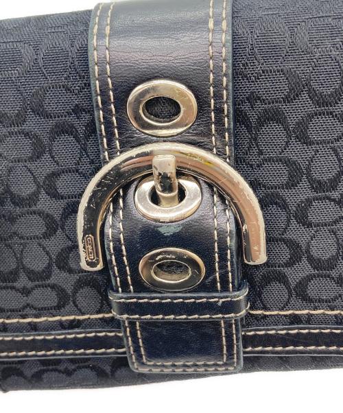 COACH（コーチ）COACH (コーチ) ソーホー/シグネチャー2つ折り財布 ブラックの古着・服飾アイテム