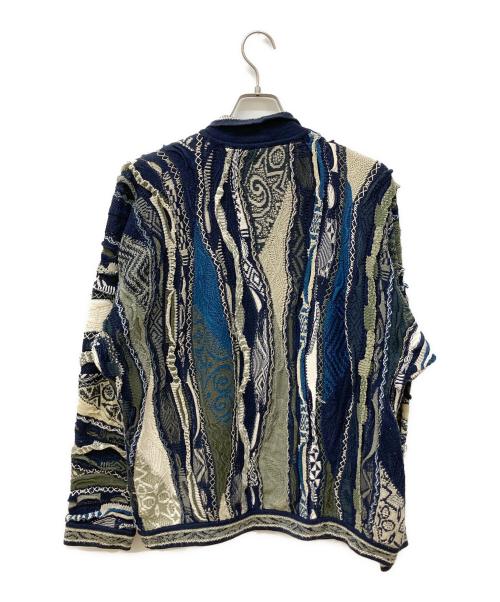 Coogi（クージー）Coogi (クージー) 3Dニットプルオーバー ネイビー サイズ:XLの古着・服飾アイテム