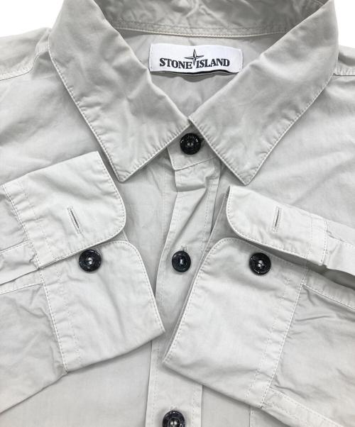 STONE ISLAND（ストーンアイランド）STONE ISLAND (ストーンアイランド) 長袖シャツ グレー サイズ:Mの古着・服飾アイテム