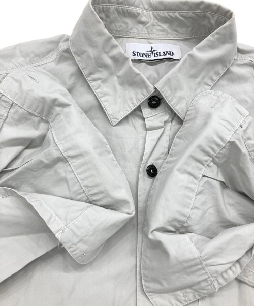 STONE ISLAND（ストーンアイランド）STONE ISLAND (ストーンアイランド) 長袖シャツ グレー サイズ:Mの古着・服飾アイテム
