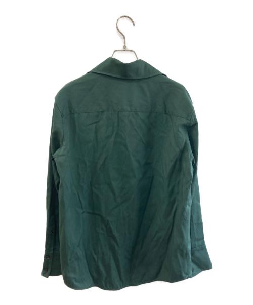 JIL SANDER（ジルサンダー）JIL SANDER (ジルサンダー) ウールギャバジンシャツ グリーン サイズ:32の古着・服飾アイテム