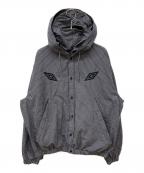 UMBRO×slamjamアンブロ）の古着「GINGHAM MASKED SHIRT/シャツパーカー」｜ブラウン×ブラック