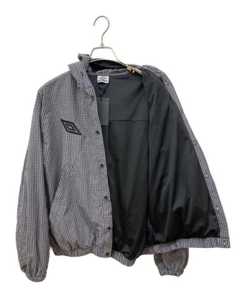 UMBRO（アンブロ）UMBRO (アンブロ) slamjam GINGHAM MASKED SHIRT/シャツパーカー ブラウン×ブラック サイズ:Ｌの古着・服飾アイテム