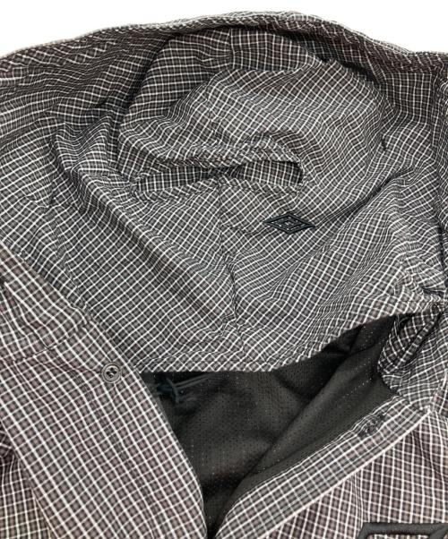 UMBRO（アンブロ）UMBRO (アンブロ) slamjam GINGHAM MASKED SHIRT/シャツパーカー ブラウン×ブラック サイズ:Ｌの古着・服飾アイテム