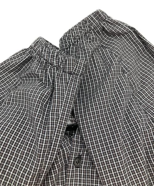 UMBRO（アンブロ）UMBRO (アンブロ) slamjam GINGHAM MASKED SHIRT/シャツパーカー ブラウン×ブラック サイズ:Ｌの古着・服飾アイテム