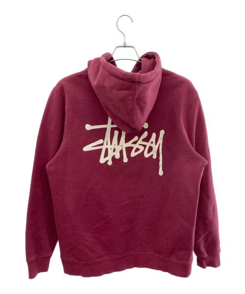 stussy（ステューシー）stussy (ステューシー) Basic Stussy Hoodie/パーカー レッド サイズ:Mの古着・服飾アイテム